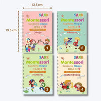 CUADERNO MÁGICO (Set de 4 Cuadernos + Lapicero Mágico + 10 Tintas Cambiables)