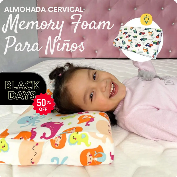 ALMOHADA CERVICAL MEMORY FOAM PARA NIÑOS