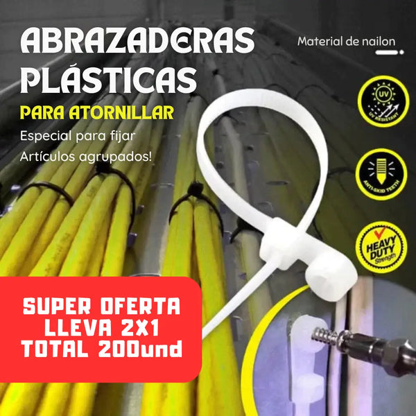 ABRAZADERAS PLÁSTICAS PARA ATORNILLAR