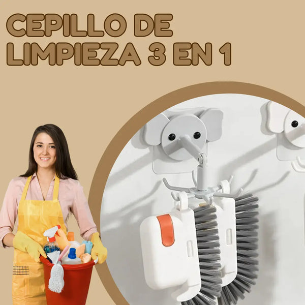 CEPILLO DE LIMPIEZA 3 EN 1 ¡CONSIENTE TU HOGAR!