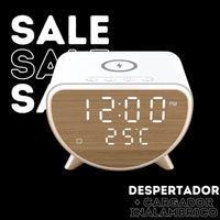 CARGADOR INALAMBRICO + DESPERTADOR ¡TUS DIAS INICIAN CON PIE DERECHO!