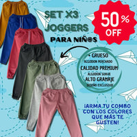 COMBO X3 JOGGER PARA NIÑ@S ¡COMODIDAD PARA TUS PEQUEÑOS!
