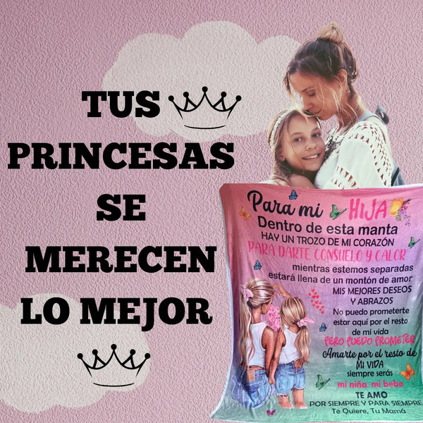 COBIJA MADRE E HIJA ¡EL REGALO PERFECTO PARA LAS PRINCESAS!