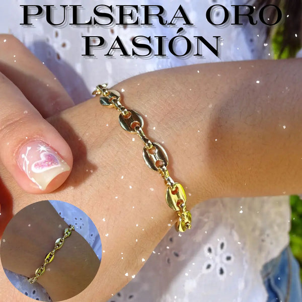 Pulsera Oro Pasión ® Donde el Estilo Encuentra la Eternidad