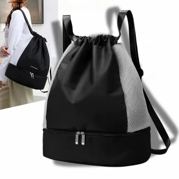 MOCHILA CON CORDON IMPERMEABLE