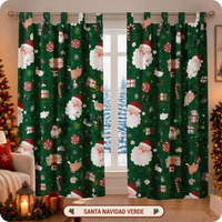 CHRISTMAS HOME™ Cortinas Navideñas Decorativas