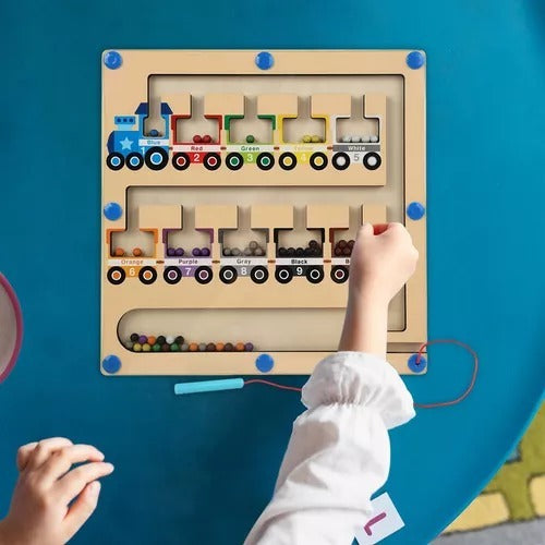 Laberinto magnético Kletshuts™ - Laberinto de colores y números