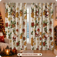 CHRISTMAS HOME™ Cortinas Navideñas Decorativas