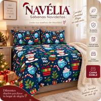NAVÉLIA™ – Sábanas Navideñas para Cama Doble