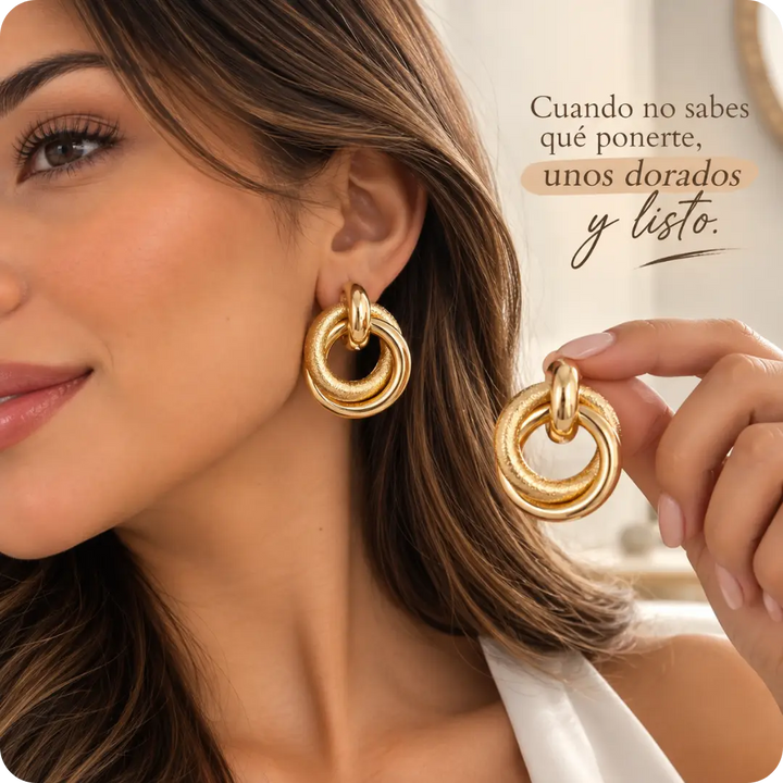 CANDONGAS MÓNACO ✨ Elegancia dorada que transforma cualquier look