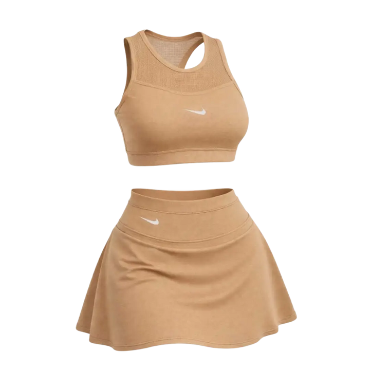 🩷CHICA FIT - Conjunto Deportivo Mujer – Top + Falda Short Integrado