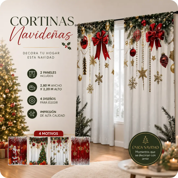 CORTINA AMERICANA NAVIDEÑA