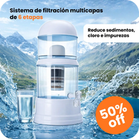 WATERPLUS Purificador de Agua 14 Litros – Sistema de Filtración Multicapas (6 Etapas)