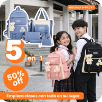 MOCHILA 5-PACK® - Un solo set. Todo tu día organizado 5 en 1🎒