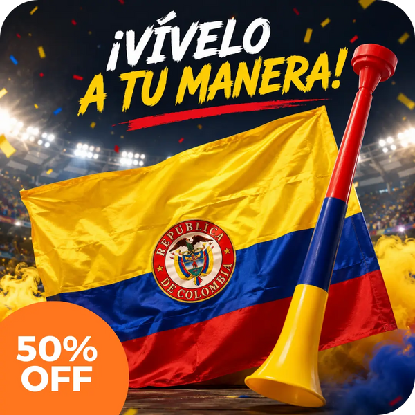 COMBO MUNDIALISTA - BANDERA + VUVUZELA💛💙❤️