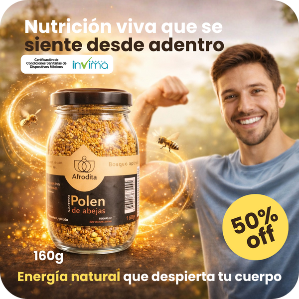 🍯POLEN DE ABEJAS NATURAL AFRODITA – 160 g🐝