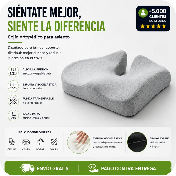 Cojín ortopédico para asiento