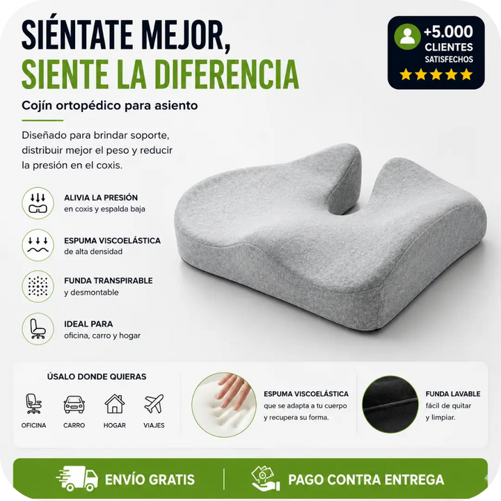 Cojín ortopédico para asiento