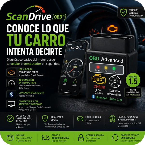 ScanDrive OBD® - Conoce lo que tu carro intenta decirte