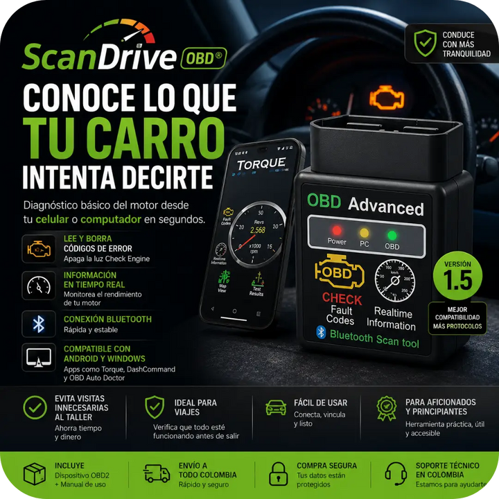 ScanDrive OBD® - Conoce lo que tu carro intenta decirte