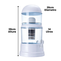 WATERPLUS Purificador de Agua 14 Litros – Sistema de Filtración Multicapas (6 Etapas)