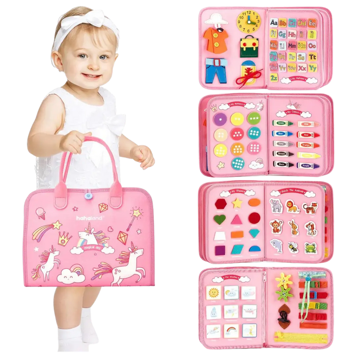 Tablero de actividades Kletshuts™: Tablero de actividades Montessori desarrollo de la motricidad fina y sensibilidad sensorial