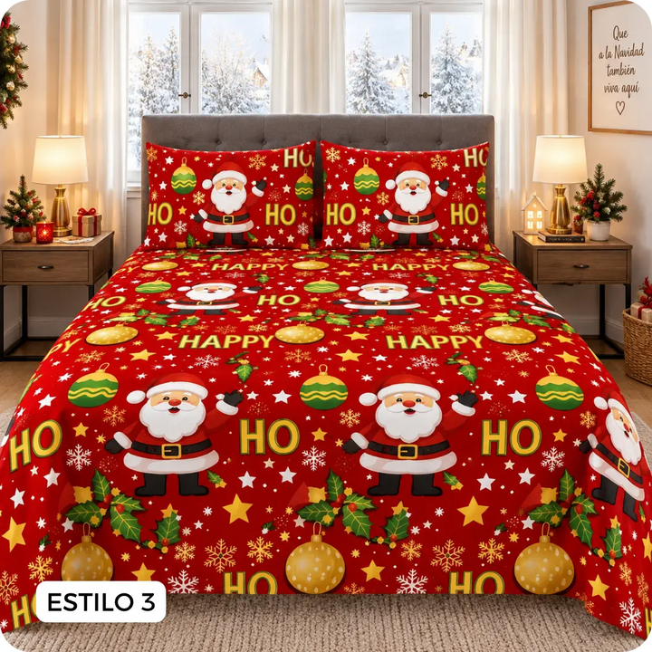NAVÉLIA™ – Sábanas Navideñas para Cama Doble