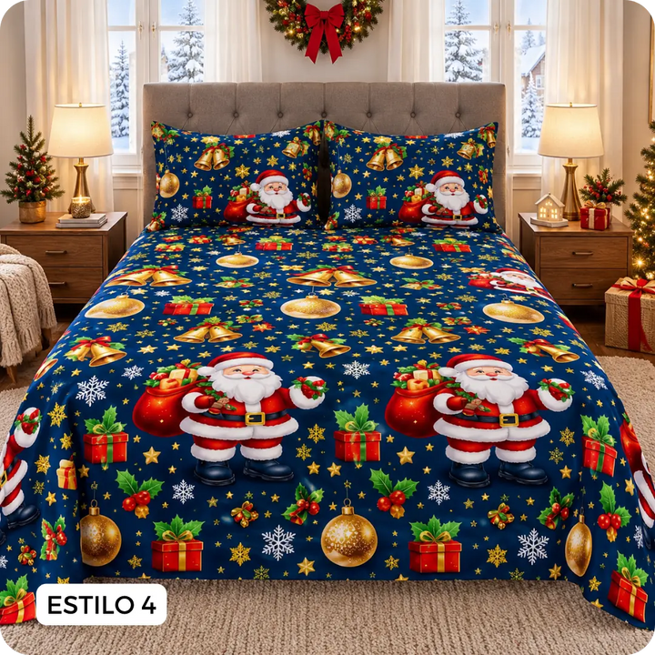 NAVÉLIA™ – Sábanas Navideñas para Cama Doble