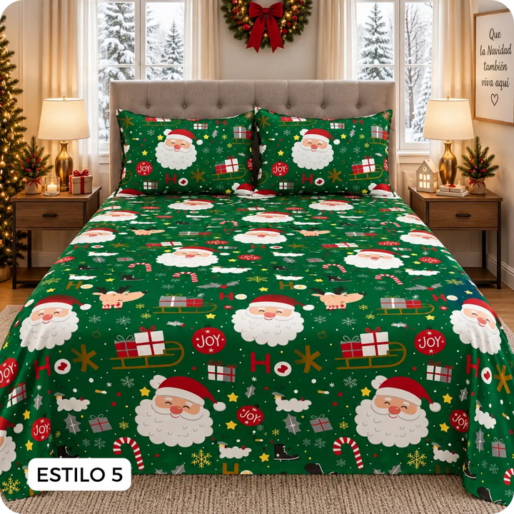 NAVÉLIA™ – Sábanas Navideñas para Cama Doble
