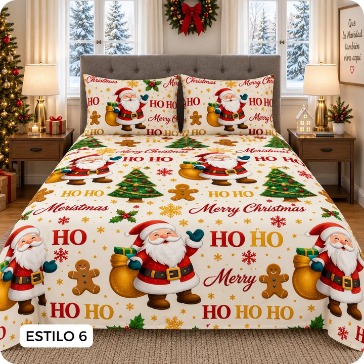 NAVÉLIA™ – Sábanas Navideñas para Cama Doble