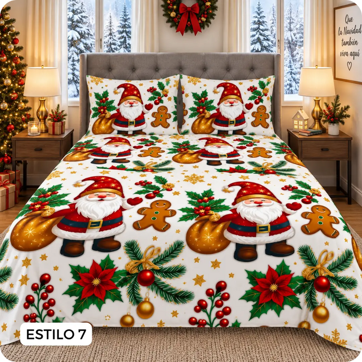 NAVÉLIA™ – Sábanas Navideñas para Cama Doble