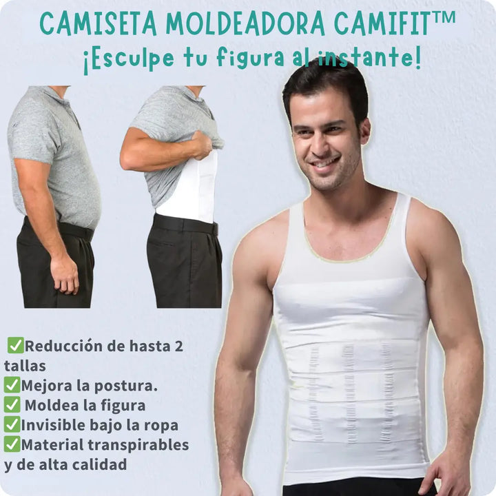 CAMISETA MOLDEADORA CAMIFIT™ ¡Esculpe tu figura al instante!