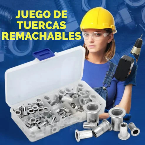 JUEGO DE 190 TUERCAS REMACHABLES