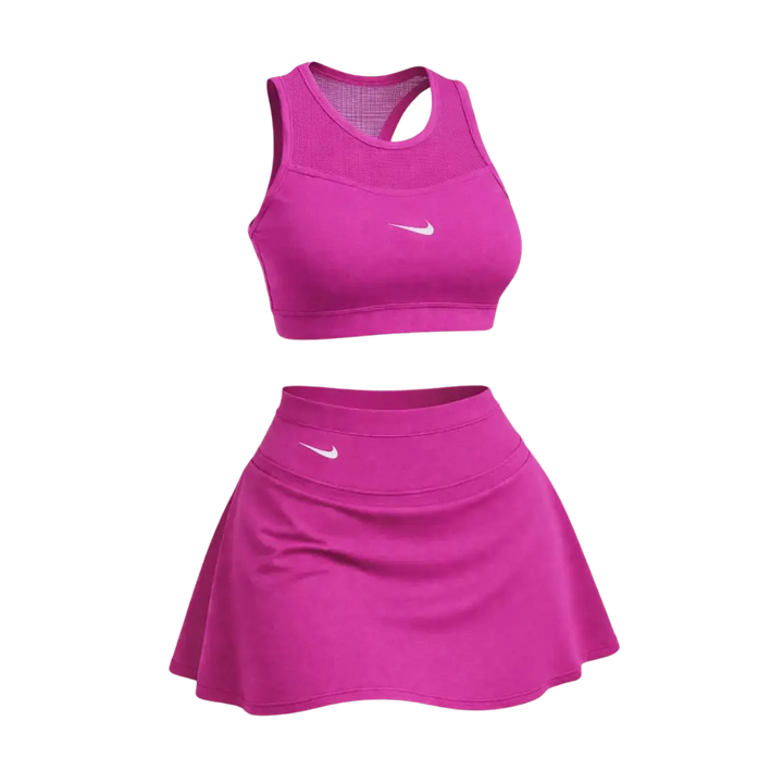 🩷CHICA FIT - Conjunto Deportivo Mujer – Top + Falda Short Integrado