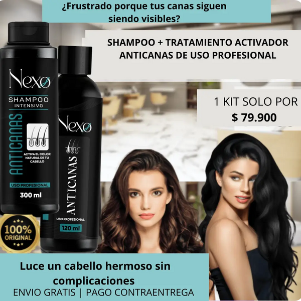 SHAMPOO + TRATAMIENTO ACTIVADOR ANTICANAS DE USO PROFESIONAL