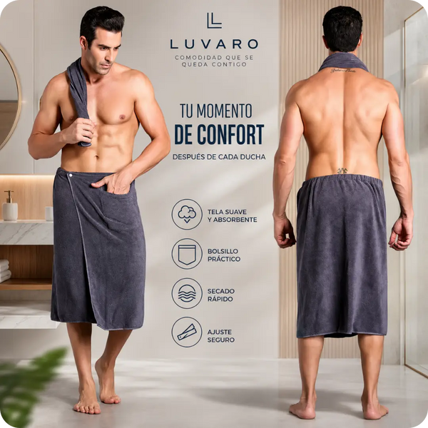Luvaro™ Toalla de baño de uso rápido para hombre