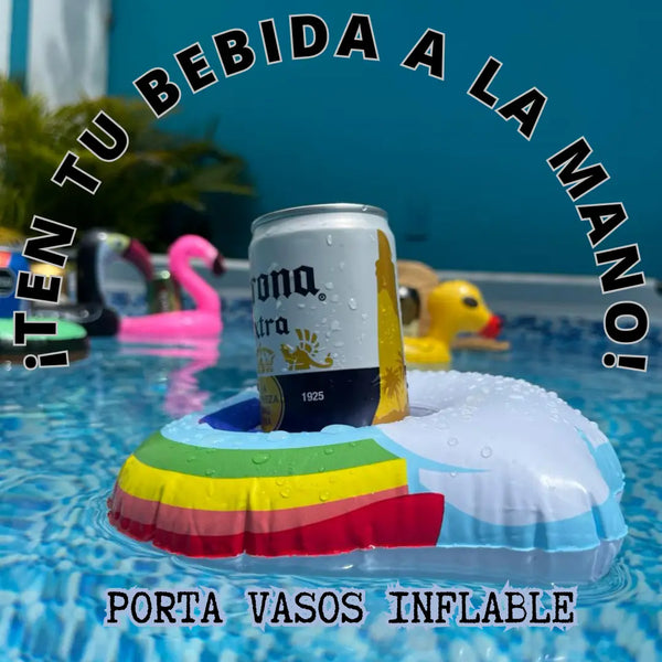 PORTA VASOS INFLABLES + 61% OFF + ENVÍO GRATIS