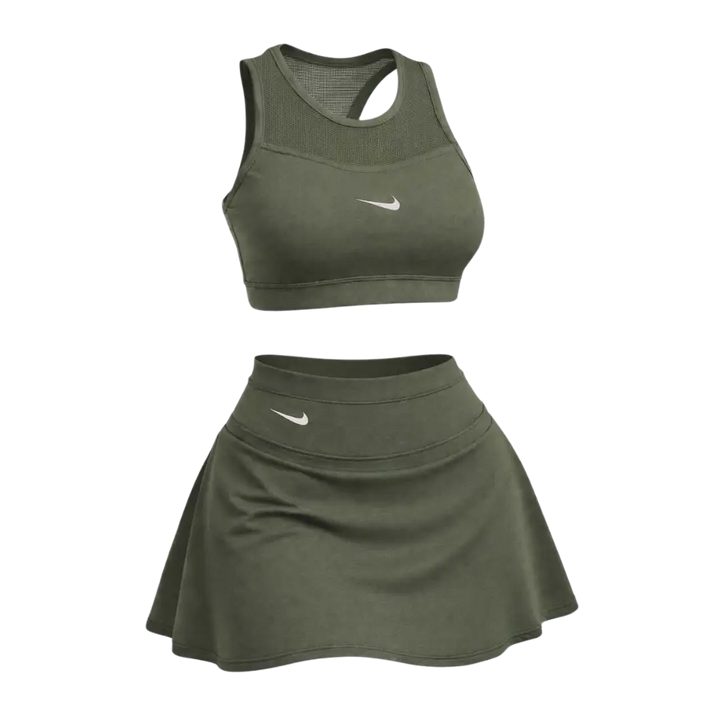 🩷CHICA FIT - Conjunto Deportivo Mujer – Top + Falda Short Integrado