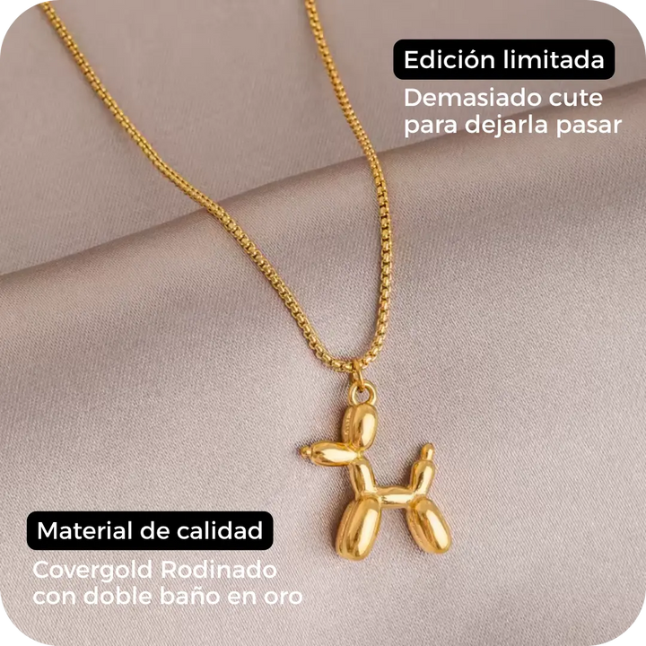 Cadena Perrito Doré™ covergold rodinado con doble baño de oro