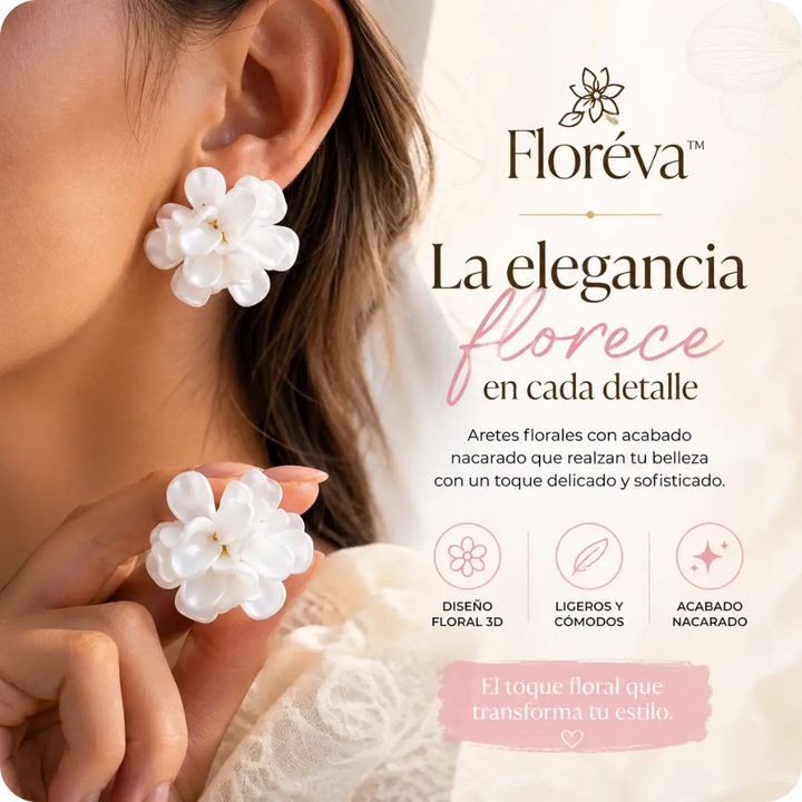 ARETES Floréva™ | Una flor que ilumina tu look